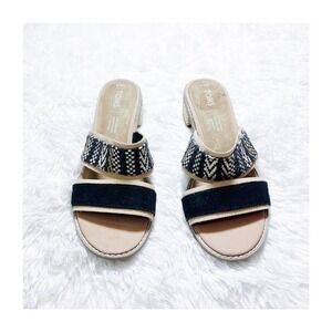Toms Printed Pattern Open Toe Heeled Sandal SZ6.5 W